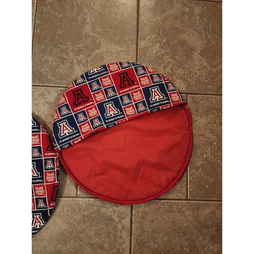 University of Arizona Wildcats Custom Round Chair Seat Covers Set of 2 Red Navy